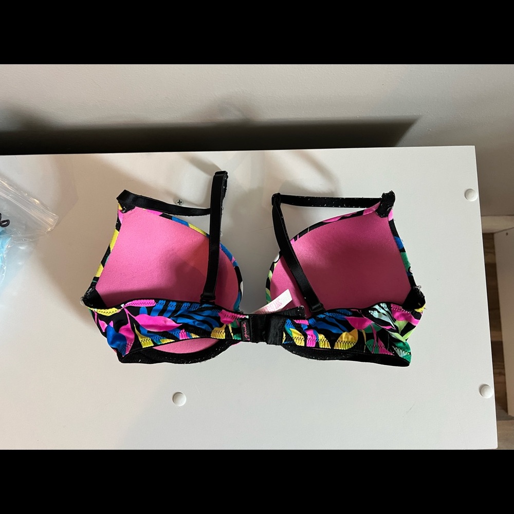 Pink push up bra